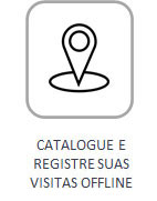 Catalogue e registre suas visitas offline